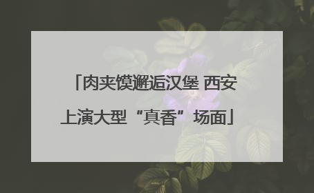 肉夹馍邂逅汉堡 西安上演大型“真香”场面